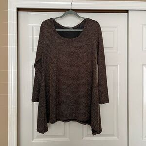 Glittery Brown Tunic Top